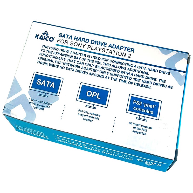 KAICO قرص صلب Kaico PS2 لجهاز بلاي ستيشن 2 - محول PS2 SATA والشبكة لقرص صلب 2.5"/3.5" - محول قرص صلب توصيل وتشغيل، يدعم حتى 2TB من التخزين لنسخ الألعاب والبرامج المنزلية - Image 5